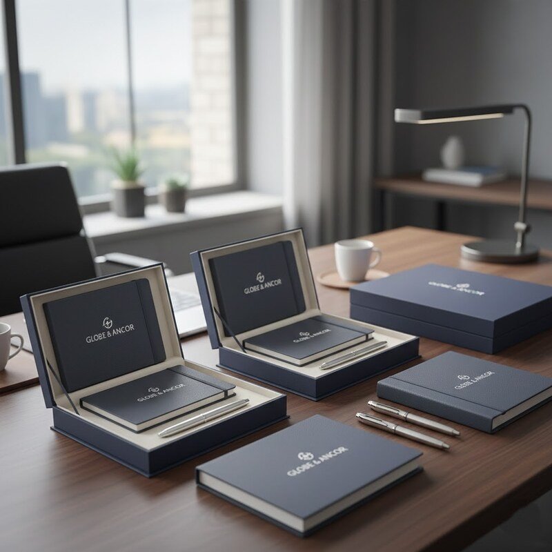 corporate gifting manufacturer showcasing elegant branded gift items and packaging solutions