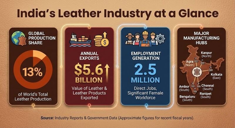 leather goods manufacturer in india industry statistics and manufacturing hubs